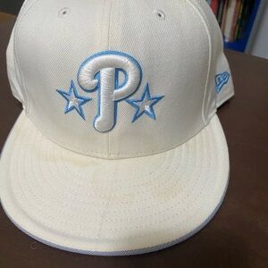 Philadelphia Phillies New Era White and Blue fitted cap